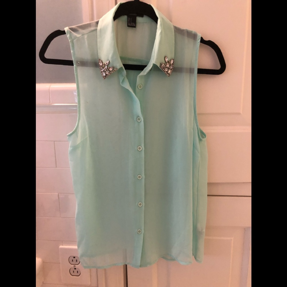 Sea foam colored shirt